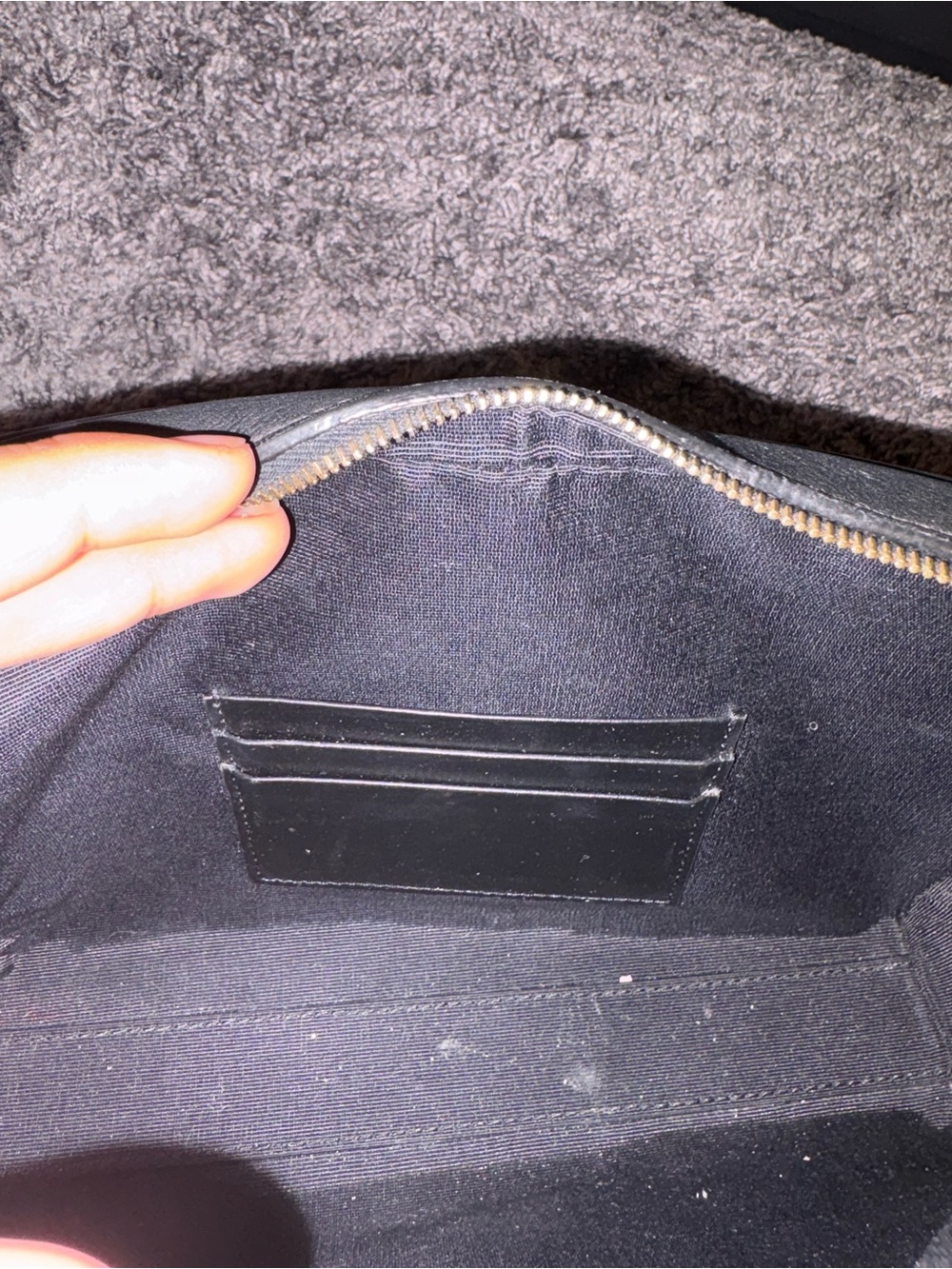 KHAITE Black Leather Crossbody with Gold Chain - Picture 4 of 4
